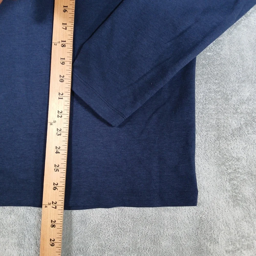 Mizzen+Main Sweater Mens Medium Navy 1/4 Zip Pullover Performance